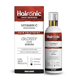 Haironic Vitamin C Hair Brightening Treatment Hair Serum | Control for Dull & Damaged Hair | Hair Fall Control | For Strong, Smooth, Shiny Hair ? 100ml