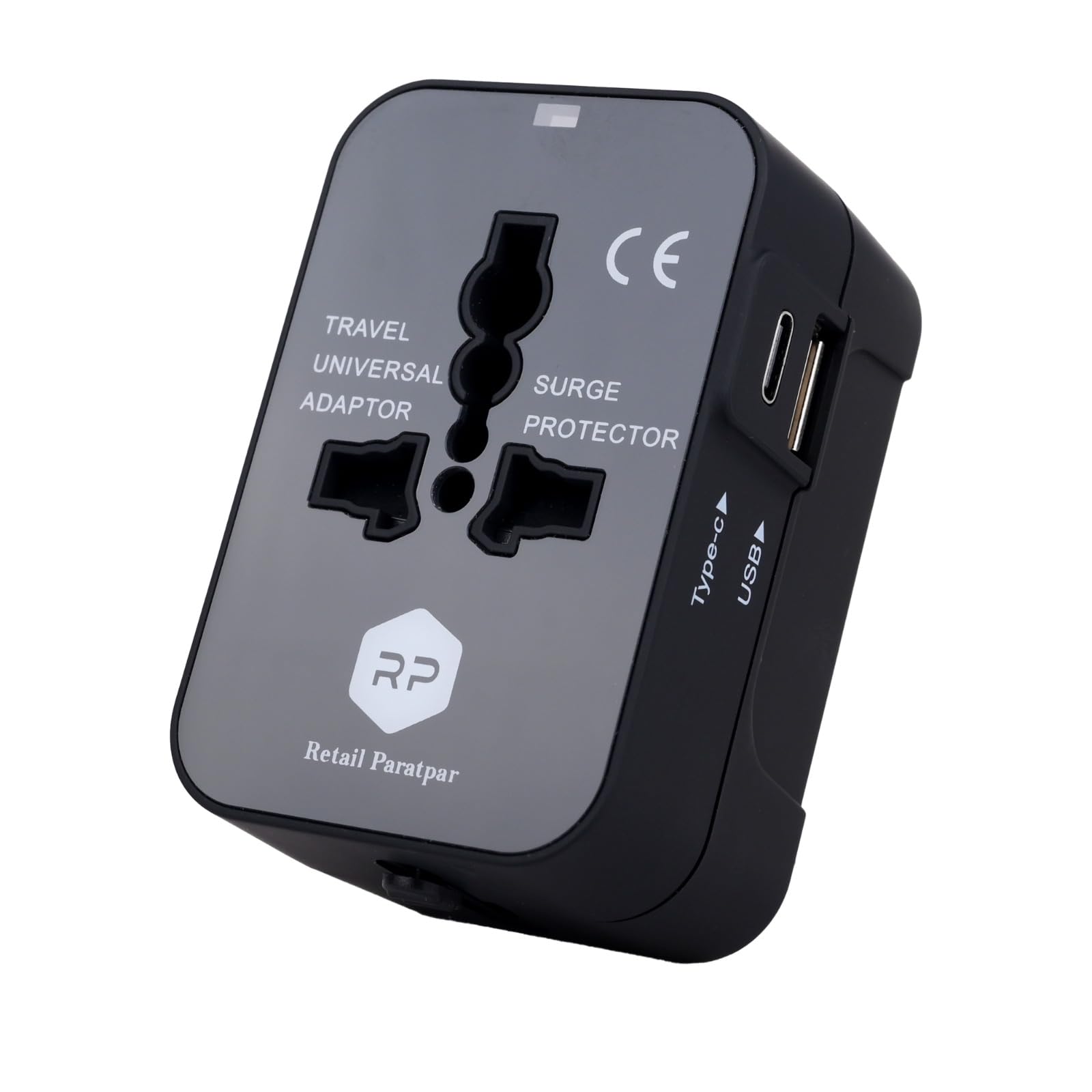 RETAIL PARATPAR International All in One Worldwide Travel Adapter and Phone Wall Charger with USB Ports Multi Type Power Outlet for Phone, Laptop, Mobile, Camera, Tablet (ITA A)