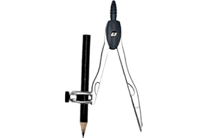 ZEVONDA Professional Compass Set - Metal Compass with Pencil, Compass Math Drafting Compass Circle Drawing Tool for Student School Office Home Schooling Maths Drawing Drafting