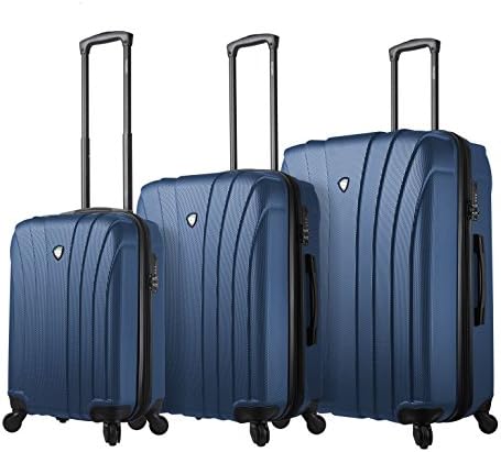 Mia Toro ITALY Nicosia Hardside 3 Piece Spinner Set (Blue)