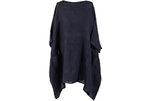 LushStyleUK New Ladies Italian Plus Size Plain Linen Tunic Top Women Lagenlook Top Plus Size