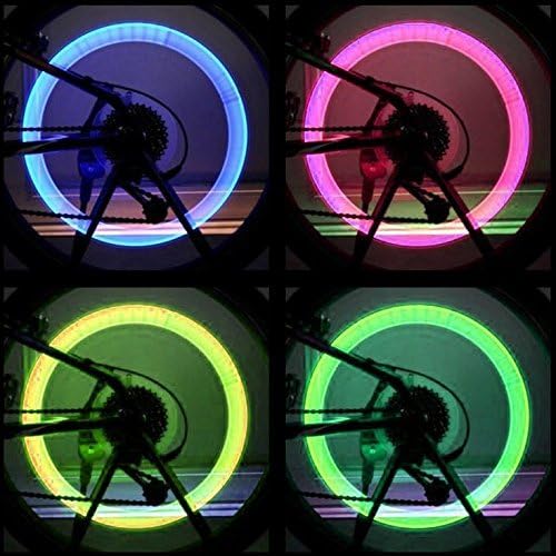 iknowy Bicycle Safety LED Wheel Lights Neon x 2 Pack