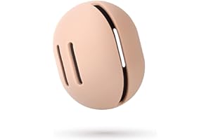 FERYES Soporte de esponja de maquillaje – Inastillable de silicona respetuosa con el medio ambiente Belleza maquillaje Blender Case para viajes - Caqui