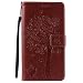 Produktbild Nancen Wallet Case Tasche Hülle für Huawei Honor 5X / Huawei GR5 (5,5 Zoll) Flip Schutzhülle Zubehör Lederhülle mit Silikon Back Cover PU Leder Handytasche im Bookstyle Stand Funktion , Schmetterling Schnalle Magnet , Baum und Katze Muster Flip Funktion Kartenfächer Etui Schale ,Schütze Dein Telefon