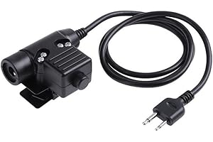 RANRAO Adattatore PTT per cuffie radio U94 Push To Talk PTT per BaoFeng UV-5R Kenwood Walkie Talkie per Z -Tactical (ICOM)