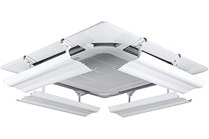 WIND GREATING Deflector de Aire Acondicionado para Aire Acondicionado Central de Techo áNgulo Ajustable Evite Que el Aire FríO Sople Recto PláStico Liviano FáCil InstalacióN (Una Rebanada)(60cm)