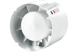 Airope -BA- 100 mm Estrattore Assiale,Ventilatore In linea Alta Qualità,Molto Silenzioso,Basso Consumo, per Bagno,WC, Cucina, Ufficio,Tenda, Serra,Garage
