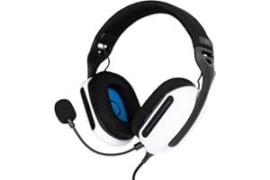 Konix Casque Gaming Filaire Skylite ultraléger 218 g PS5 - Haut-parleurs 40 mm - Microphone détachable - Câble 1,5 m - Jack 3,5 mm - Noir et Blanc