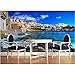 Produktbild Wsxxnhh Benutzerdefinierte Mural Foto Tapete Meerblick Küste Gebäude Landschaft Dekoration Malen 3D Wandbilder Tapete Für Wände 3D-30Cmx40/60/80Cm,with Frame