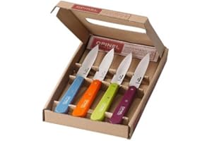 Opinel-Coffret Opinel - 4 Couteaux d'Office n° 112 de Cuisine - Couleur Acidulee