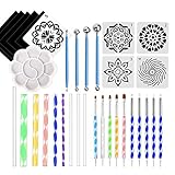 ☛ Material de alta calidad: las herramientas de punto están hechas de materiales de alta calidad como material de poliéster reutilizable, flexible y duradero. Puedes dibujar hermosos patrones durante mucho tiempo sin fatiga. Los robustos materiales de acrílico y acero inoxidable garantizan que la herramienta no se oxida ni se expande y se puede reutilizar.