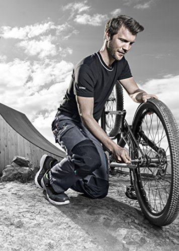 Uvex tune-up 8909 Arbeitshose Bundhose mit abriebfesten Cordura, Kniepolster-Taschen, viele Seitentaschen, grau schwarz - 6