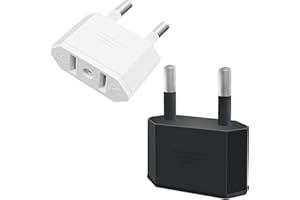 Tixlux Adaptateur Prise USA, US vers France Adapter, fiche d'adaptation USA Deutschland Stecker, fiche de Voyage US vers EU, Adaptateur US vers EU, Adaptateur USA Prise, Adaptateur EU Prise
