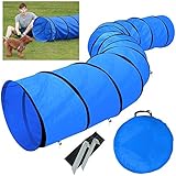 Yahee Hundetunnel Spieltunnel Training Tunnel Agilitytunnel 546 x 60 cm mit Erdnägel und Tragetasche