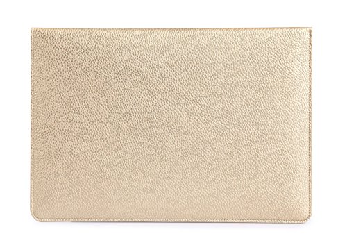 SunSmart Einfache Umschlagart 13.3-Zoll-Laptop-Leder Schutzhülle Tasche mit Magnetverschluss für MacBook Air 13.3“(golden) - 7