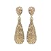 Moonstruck Champagne Diamond Golden Drop Earrings For Women RS.299.00