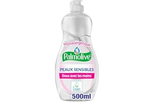 PALMOLIVE - Liquide Vaisselle Palmolive Peaux Sensibles Produit Dégraissant pour Une Vaisselle Étincelante Flacon, 500ml