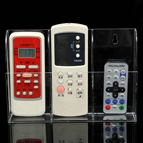 KING DO WAY Fernbedienung halterung Acryl Fernbedienung Staender Halter Organizer Aufbewahrungbox Wand Haengen drei - 3