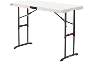 Lifetime 80387 Klapptisch, 1,22 m, verstellbar, Mandel