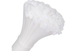 MAGICQCRAFT Cable Ties 200 Packs, Self-Locking Nylon Cable Zip Ties 200mm x 3.6mm, Heavy Duty Cable Wire Ties, 8" Strong Nylon Tie Wraps,Perfect for Home, Office, Garden