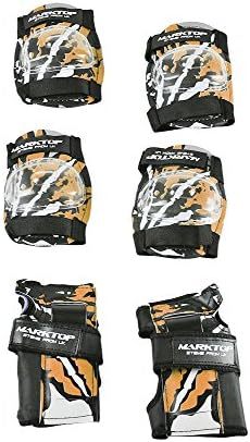 Chaokele01 Kids Boys&amp;Girls Adjustable Protect Knee Elbow&amp;Palm Bicycle Padding Sets Brown