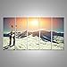 Produktbild Bild Bilder auf Leinwand XXL Bild Poster Leinwandbild Wandbilder Kunstdruck 5-teilig BBG Ski Schnee Alpen Skifahren
