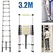 Produktbild 3,2 m Länge Verlängerung Teleskopleiter 11 Stufen Aluminium tragbar Leichtes DIY Leiter 150 kg Kapazität