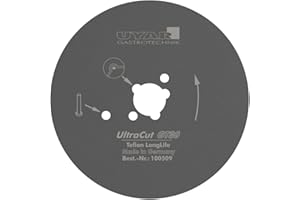 UYAR® Kreismesser glatt 80mm UltraCut PTFE Orginal Universal-Kreismesser Klingen kompatibel mit UYAR Ceylan Dost & Potis Dönermesser Gyrosmesser Kebabmesser