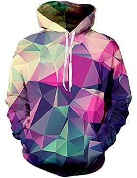 BFUSTYLE Unisex 3D-Druck Große Tasche Tunnelzug Leichten Sport Hoodie für Männer und Frauen