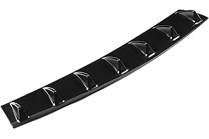 REMINNBOR universal Rear Diffuser + Shark Fin Diffusor Universal Auto Heckstoßstange Chassis Shark Fin Spoiler Wing Lip Diffusor(L)