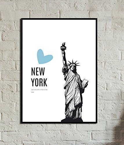 Abstract Poster printing. New York print. Statue of Liberty Poster. Wall art. Abstract art. Modern scandinavian print. Minimalist wall decor. Home decor. Gift idea. Scandinavian style. Nordic Style.