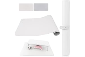 Repose Main Ongle Tapis, AMOYUN 60x30cm Recto-Verso Aspirateur Ongles Tapis Professionnelle Cuir Microfibre Souple Tapis de Coussins Repose-Main pour Manucure Tapis Table Manucure-Tapis Seulement