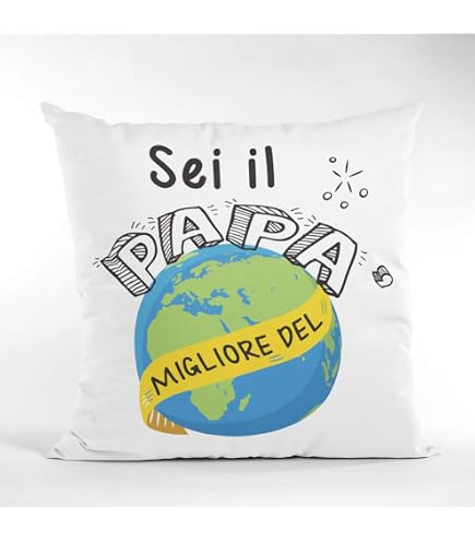 Federa Cuscino Papà 40x40cm - 'L'uomo Il Mito La Leggenda' - Regalo Originale Per Compleanno E Festa Del Papà
