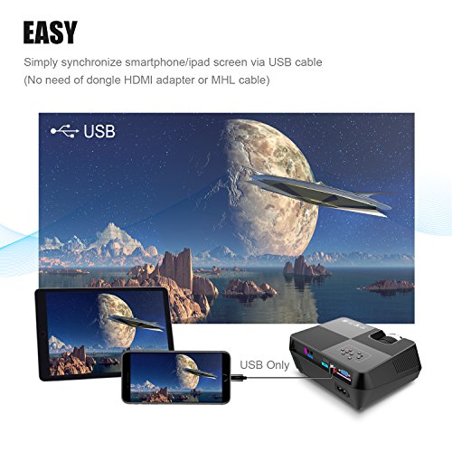 Beamer, BeamerKing Mini Projektor Home Entertainment Heimkino LED Beamer 2200 Lumens UnterstÃ¼tzt Full HD 1080P fÃ¼r PC Laptop PS4 XBOX Smartphone Android iPhone