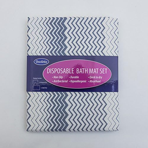 Dewlinks Nonwoven Disposable Bath Mat and Bathroom Pedestal Set (Grey)
