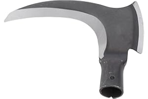 Jeffergarden Doppia Falce in Acciaio al Manganese, Falciatura Multifunzione, Taglio di Alberi, Trattamento di Indurimento Duraturo per Attrezzi da Giardino per Il Taglio di