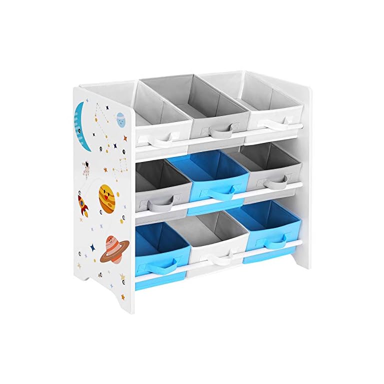 SONGMICS Kinderzimmerregal, Spielzeug-Organizer, Bücherregal für Kinder