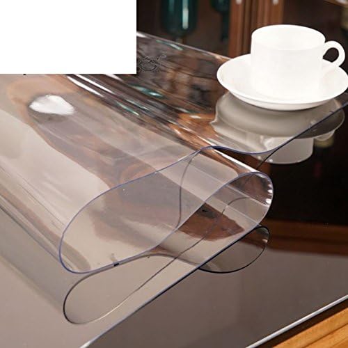 Tablecloth Pvc transparent,[soft glass],Plastic table mats Burn-proof,Thermal insulation,Frosted,Tea table mats Table cloth Crystal plate Waterproof tablecloth-A 80x90cm(31x35inch)