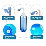 iZoeL Nasendusche Nasenspülung Nasenreinigung Nase Spülen 500 ml mit zwei Aufsätze für Kindern und Erwachsenen bei Schnupfen / Allergie / Trockener Nase usw - 3