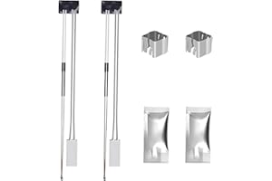 HIKUDIY 24V 48W 300℃ Hochtemperatur-Keramikheizer und Thermistor mit Wärmeleitpaste, Befestigungsclip für Bambu Lab P1P/P1S 3D-Drucker, 2 Stück