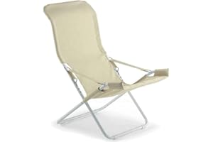 OKAFFAREFATTO ZIMBARDI COSTANZA Sedia sdraio fiam fiesta telaio acciaio bianco con telo in juta 127bsjut