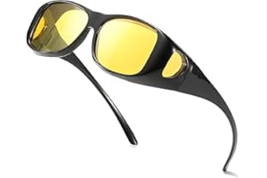 ehomiiii Lunettes de nuit polarisées, anti-éblouissement et protection UV 400, idéales pour la conduite, la pêche, le golf, design unisexe pour homme et femme (lentille de vision nocturne), Noir