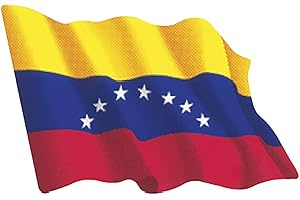 Artimagen Pegatina Bandera Ondeante Venezuela Mediana 80x60 mm.