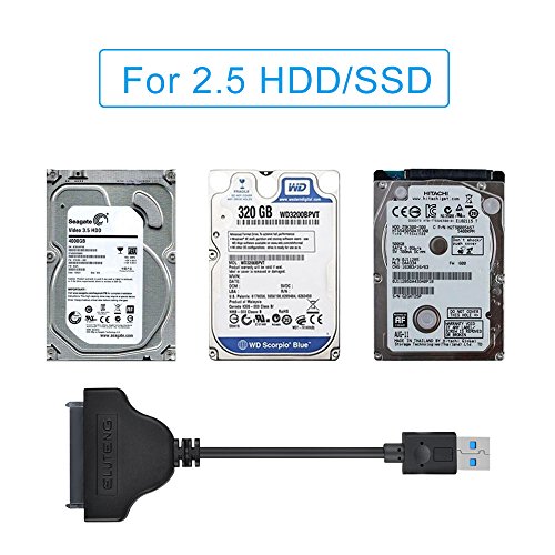 ELUTENG SATA USB Adapter High Speed 6Gbps USB3.0 SATA zu USB Kabel für 2.5 Zoll Festplatten Laufwerke SSD / HDD Adapter SATA 3.0 Cable für Windows und Mac OS - 2