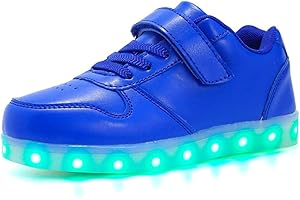 Ansel-UK LED Light up Trainers 7 Colors Luminous Flashing USB Charge Breathable Sport Running Shoes Gymnastic Tennis Sneakers Best Gift for Boys and Girls Birthday