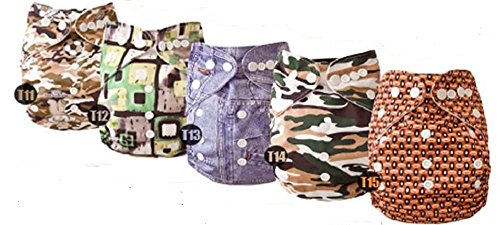 Panda Baby Washable Reusable Pocket Nappy Covers Suits Birth To Potty Adjustable Size + 1 Insert (T15)
