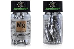 NOVAELEMENTS Magnesio Elemento 12 MG, Hojas en Vial de Vidrio con Etiqueta
