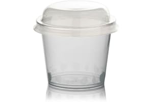 POLOPLAST PZ 200 COPPETTE DI PLASTICA CC 150 + COPERCHIO PER MACEDONIE YOGURT E GELATI TRASPARENTI COLORATE PLASTIC CUP FOR ICE CREAM