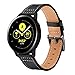 Produktbild bingT Armband Galaxy Watch Active/Galaxy Watch 42mm Leder 20mm Uhrenarmband Echtes Lederarmband für Samsung Gear S2 Classic, Gear Sport, Huawei Watch 2, TicWatch E (Schwarz)