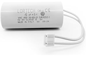 LORTECH Condensateur 4uF/µF pour moteur Bubendorff avec connecteur